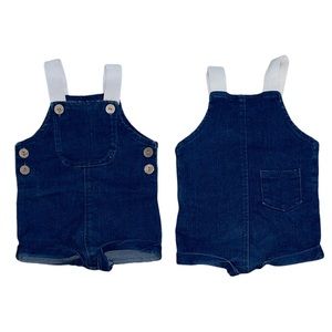Hadas #miniloves Overall Shorts Baby size 6 / 9 Months Blue Denim Dark Wash